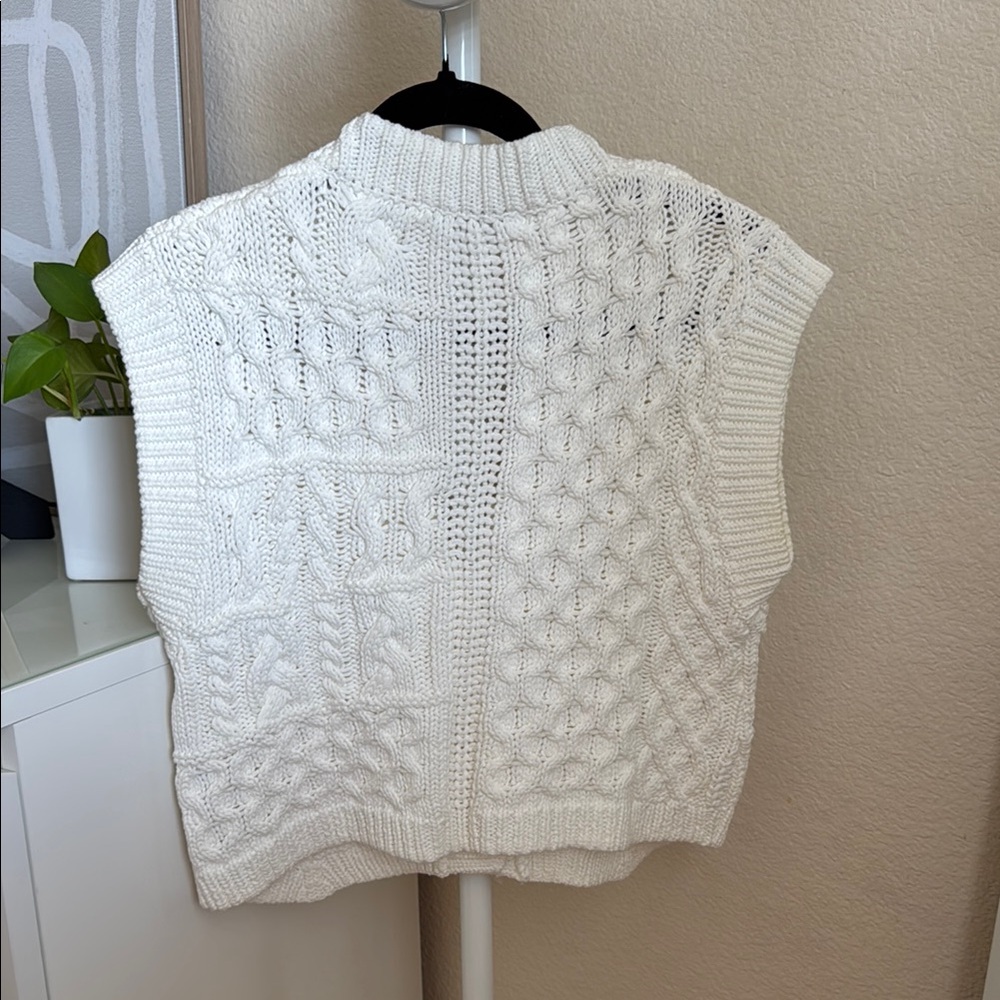 Zara Knit Button-Up Vest - Picture 3 of 7